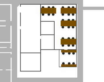 screen shot of the area of the SVG with tables, chairs, and additional walls requiring manipulation